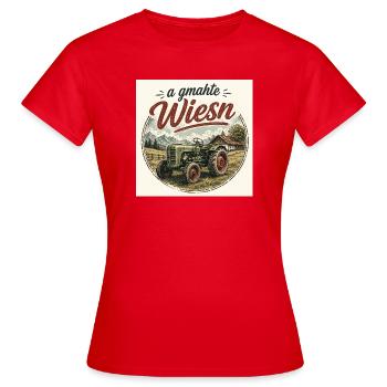 Landleben  - Frauen T-Shirt - Rot - Vorne - AI Model Female 172 dark (172cm)