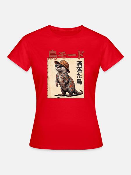 Japanischer Otter - Frauen T-Shirt - Rot