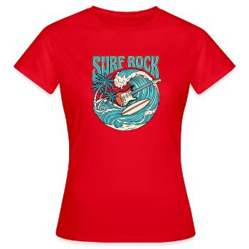 Surf Rock Retro Vintage - Frauen T-Shirt - Rot - Vorne - AI Model Female 172 dark (172cm)