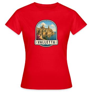 Valletta Colonial Buildings Mediterranean Architecture - Women's T-Shirt - red - Front - AI Model Female 172 dark (172cm)
