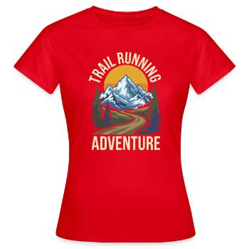 Aventure de course en sentier - T-shirt Femme - rouge - Devant - AI Model Female 172 dark (172cm)