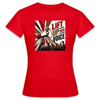 Lift up your voice - Women's T-Shirt - red - Front - AI Model Female 172 dark (172cm)