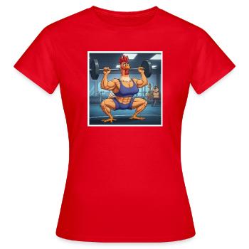 GIDAGI Fitness-Cartoons-Sammlung - Frauen T-Shirt - Rot - Vorne - AI Model Female 172 dark (172cm)