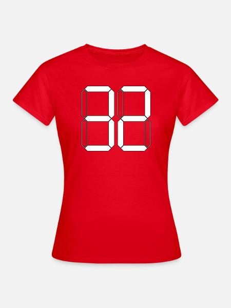 NUMMER 32 Zweiunddreißig Geschenk Digital - Frauen T-Shirt - Rot