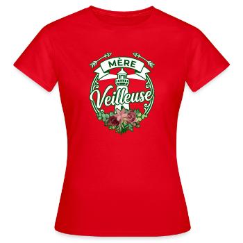 Mother Night Light Lighthouse Lighthouse Blumen-Mama-Geschenk - Frauen T-Shirt - Rot - Vorne - AI Model Female 172 dark (172cm)