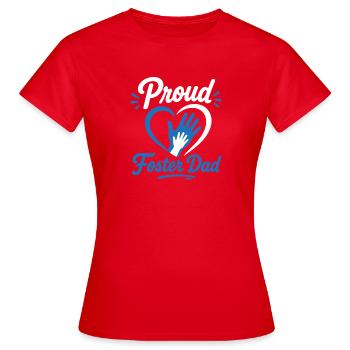 Proud Foster Dad - Women's T-Shirt - red - Front - AI Model Female 172 dark (172cm)