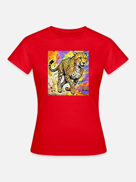 Gepard - Frauen T-Shirt - Rot