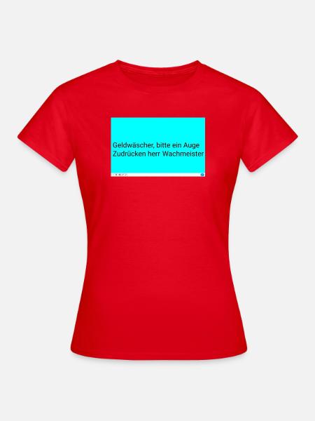 Wächterwitz: Auge Zudrücken - Frauen T-Shirt - Rot
