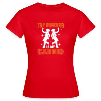 Claquettes Professeur de danse Danse Danse Danse Danse - T-shirt Femme - rouge - Devant - AI Model Female 172 dark (172cm)
