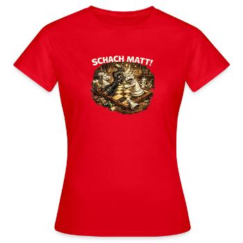 Schach Matt! Lustiges Schach Humor Shirt - Frauen T-Shirt - Rot - Vorne - AI Model Female 172 dark (172cm)