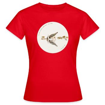 Le reflet du vanneau dans l’eau - Zen Ran Fox 2026 - T-shirt Femme - rouge - Devant - AI Model Female 172 dark (172cm)