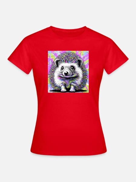 Igel - Frauen T-Shirt - Rot