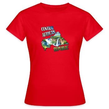 Zentralafrikanische Republic Design - Frauen T-Shirt - Rot - Vorne - AI Model Female 172 dark (172cm)