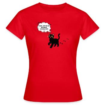 Diction du chat en mode sombre - T-shirt Femme - rouge - Devant - AI Model Female 172 dark (172cm)