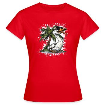Bande dessinée Goose Summer - T-shirt Femme - rouge - Devant - AI Model Female 172 dark (172cm)