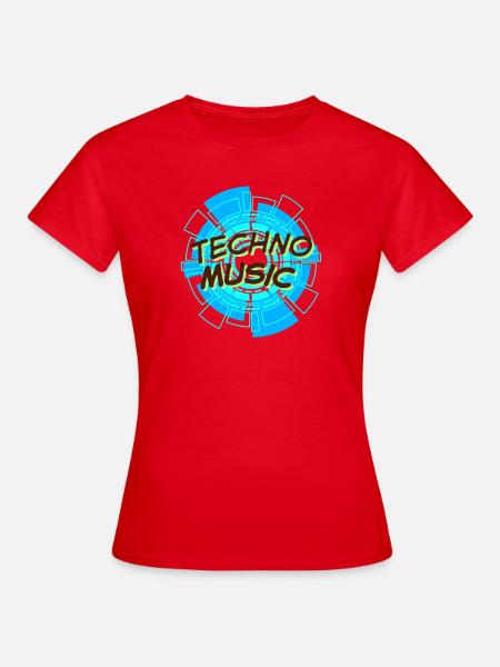 Techno-Musik-Neon-Circuit - Frauen T-Shirt - Rot