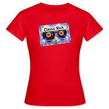 Classic Rock Retro Musikkassette - Frauen T-Shirt - Rot - Vorne - AI Model Female 172 dark (172cm)