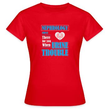 Dialyse Krankenschwester - Frauen T-Shirt - Rot - Vorne - AI Model Female 172 dark (172cm)