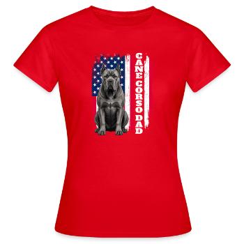 Cane Corso Dad Loyal Italian Mastiff - T-shirt Femme - rouge - Devant - AI Model Female 172 dark (172cm)