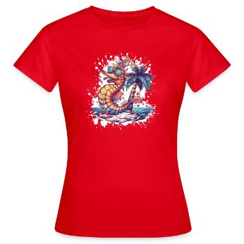 Vacances d’été Seahorse - T-shirt Femme - rouge - Devant - AI Model Female 172 dark (172cm)
