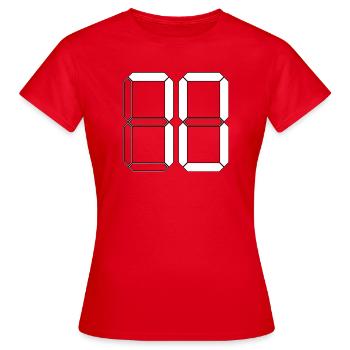 NUMBER 70 Seventy Gift Digital - Women's T-Shirt - red - Front - AI Model Female 172 dark (172cm)