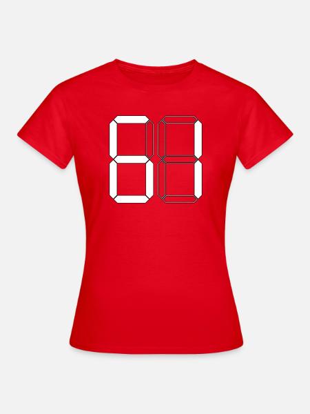 NUMMER 61 Einundsechzig Geschenk Digital - Frauen T-Shirt - Rot