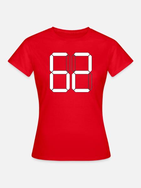 NUMMER 62 Zweiundsechzig Geschenk Digital - Frauen T-Shirt - Rot