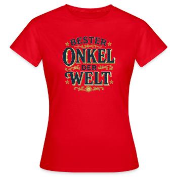 Bester Onkel der Welt Vintage - Frauen T-Shirt - Rot - Vorne - AI Model Female 172 dark (172cm)