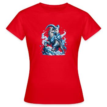 Eisbock fabriqué en lames de cristal - T-shirt Femme - rouge - Devant - AI Model Female 172 dark (172cm)