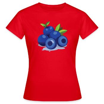 Blaubeeren Kostüm Karneval Beeren Heidelbeeren - Frauen T-Shirt - Rot - Vorne - AI Model Female 172 dark (172cm)