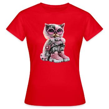 Meow was yesterday – here comes the future! Get - Women's T-Shirt - red - Front - AI Model Female 172 dark (172cm)
