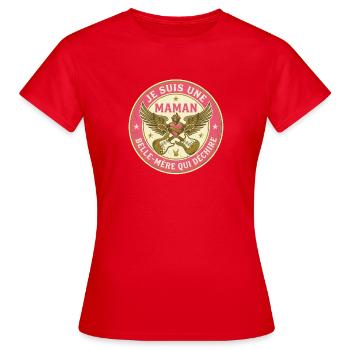 Belle-Mère Qui Déchire Maman Rock Guitare - T-shirt Femme - rouge - Devant - AI Model Female 172 dark (172cm)