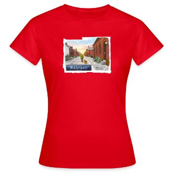 Zechensiedlung im Ruhrpott - Frauen T-Shirt - Rot - Vorne - AI Model Female 172 dark (172cm)