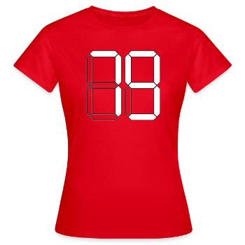 NUMÉRO 79 Soixante-dix-neuf Cadeau Digital - T-shirt Femme - rouge - Devant - AI Model Female 172 dark (172cm)