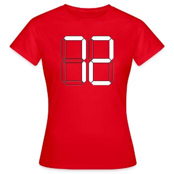 NUMÉRO 72 Soixante-douze Cadeaux Numériques - T-shirt Femme - rouge - Devant - AI Model Female 172 dark (172cm)
