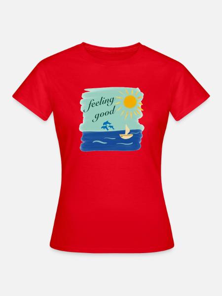 feeling good ocean - Frauen T-Shirt - Rot