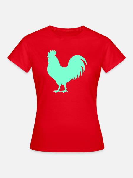 hahn- - Frauen T-Shirt - Rot