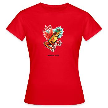 Coqui - T-shirt Femme - rouge - Devant - AI Model Female 172 dark (172cm)