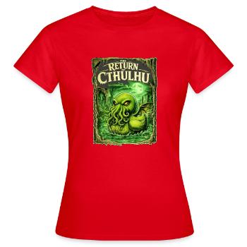 Return of Cthulhu - Women's T-Shirt - red - Front - AI Model Female 172 dark (172cm)