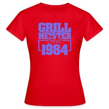 Grillbesteck 1984 - Frauen T-Shirt - Rot - Vorne - AI Model Female 172 dark (172cm)
