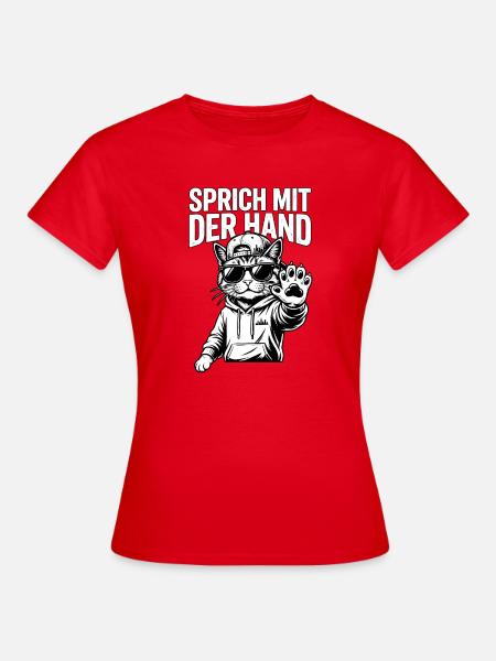 Coole Stadt Katze - Frauen T-Shirt - Rot