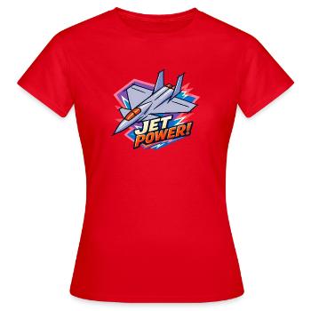 Jet Power Burst - Frauen T-Shirt - Rot - Vorne - AI Model Female 172 dark (172cm)
