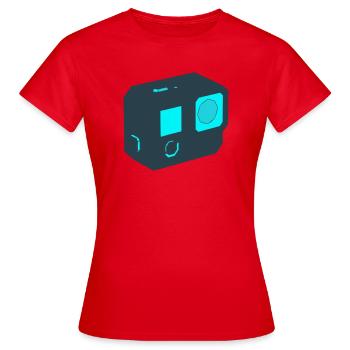 Action Camera Drone Icon - Women's T-Shirt - red - Front - AI Model Female 172 dark (172cm)