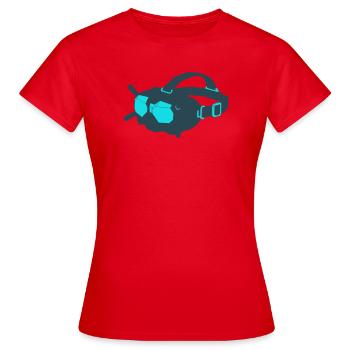 Icône des lunettes FPV des drones - T-shirt Femme - rouge - Devant - AI Model Female 172 dark (172cm)