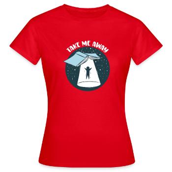 Bookbook Book Club d’amoureux de livres drôles, OVNI, emmène-moi loin, club de lecture - T-shirt Femme - rouge - Devant - AI Model Female 172 dark (172cm)