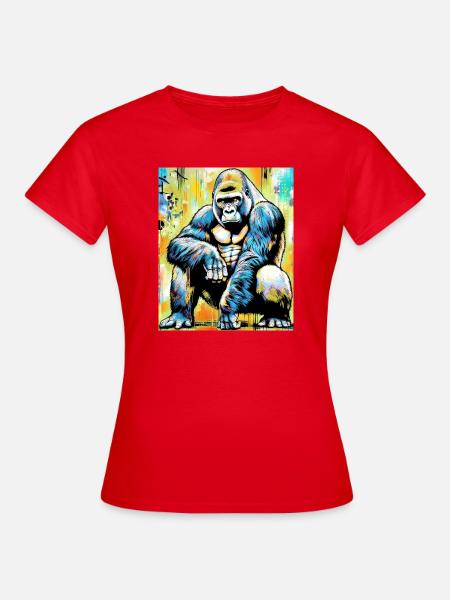 Gorilla - Frauen T-Shirt - Rot