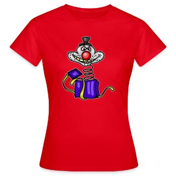 Clown drôle sorti de la boîte - T-shirt Femme - rouge - Devant - AI Model Female 172 dark (172cm)