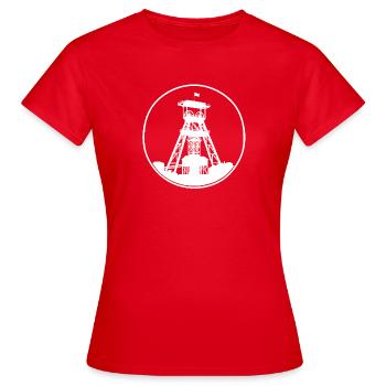 Région de la Ruhr : Nous venons du Pott (blanc) - T-shirt Femme - rouge - Devant - AI Model Female 172 dark (172cm)