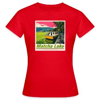 Lac Ioannina Matcha - T-shirt Femme - rouge - Devant - AI Model Female 172 dark (172cm)