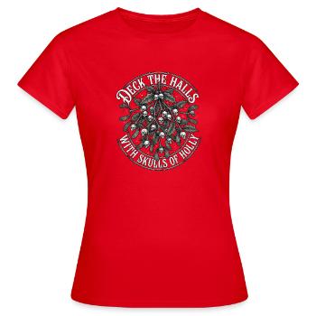 Noël Black Metal - T-shirt Femme - rouge - Devant - AI Model Female 172 dark (172cm)